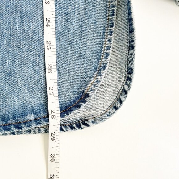 NWOT SÉFR Woody Denim Jean Shirt Men's Size Large In Rancher Blue Made In Italy - Picture 11 of 15